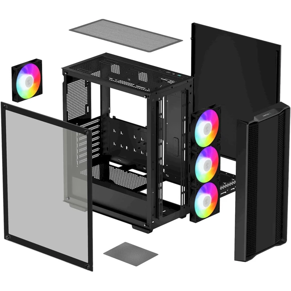DEEPCOOL CC560 ARGB V2, černá - Počítačové skříně - Obrázek T1V8000K01