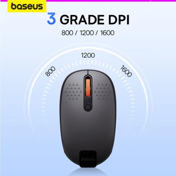 Baseus F01B Tri-mode bezdrátová myš šedá - Myši - Obrázek T22R000K01