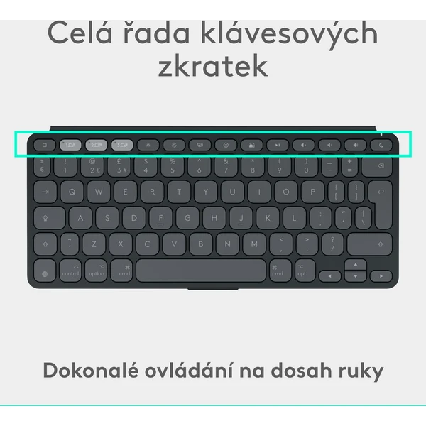 Logitech Keys to go 2 Apple bezdrátová US klávesnice grafitová - Klávesnice - Obrázek T245000J01