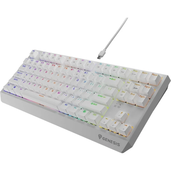 Genesis THOR 230 TKL RGB mechanická klávesnice bílá Outemu Brown - Klávesnice - Obrázek T2I5000O01