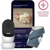 Owlet Dream Sock & Cam 2 Bundle dětská chůvička Bedtime Blue - Kamery