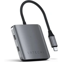 Satechi čtyřportový USB-C hub s PD vesmírně šedý - USB huby