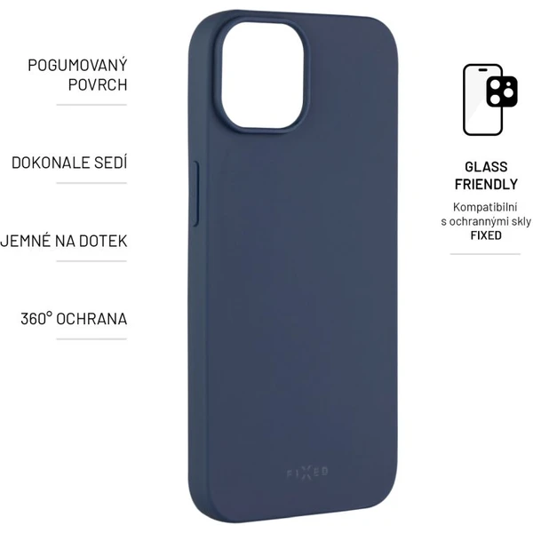 FIXED Story silikonový kryt Apple iPhone 14 modrý - Pouzdra - Obrázek T2R4000L01