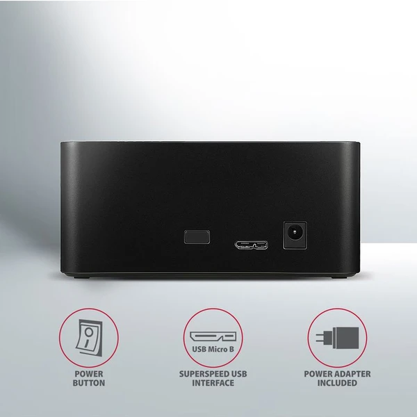 AXAGON ADSASN USB 3.2 Gen1 SATA 6G 2.5'/3.5' HDD/SSD dokovací stanice - Externí boxy - Obrázek T3GV000501