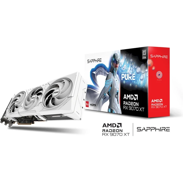 Sapphire PURE AMD Radeon RX 9070 XT GAMING OC 16GB, white (Další) - Grafické karty - Obrázek T3LE000L01
