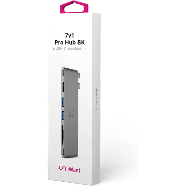 iWant 7v1 Pro Hub 8K s USB-C  vesmírně šedý - USB huby - Obrázek T3U6000P01