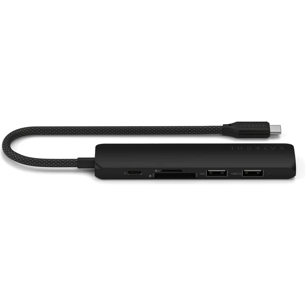 Satechi 6v1 USB-C Slim víceportový adaptér černý - USB huby - Obrázek T3UB000P01