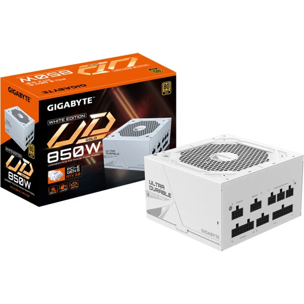 GIGABYTE 850W 80PLUS Gold Modular PG5 bílý - Zdroje - Obrázek T3X6000N01