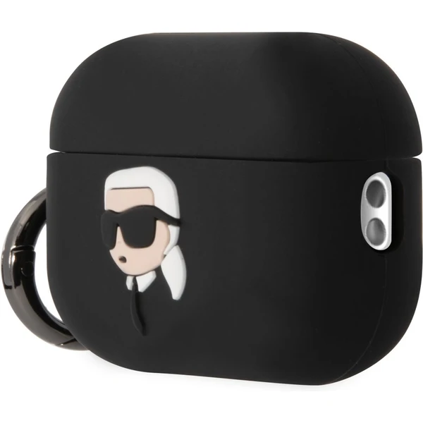 Karl Lagerfeld 3D Logo NFT Karl Head Silikonové pouzdro Airpods Pro 2 černé - Pouzdra - Obrázek T40L300401