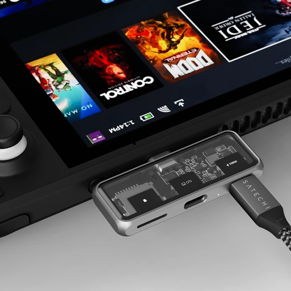 Satechi Mobile XR Hub s duálním USB-C a microSD vesmírně šedý - USB huby - Obrázek T4BF000O01