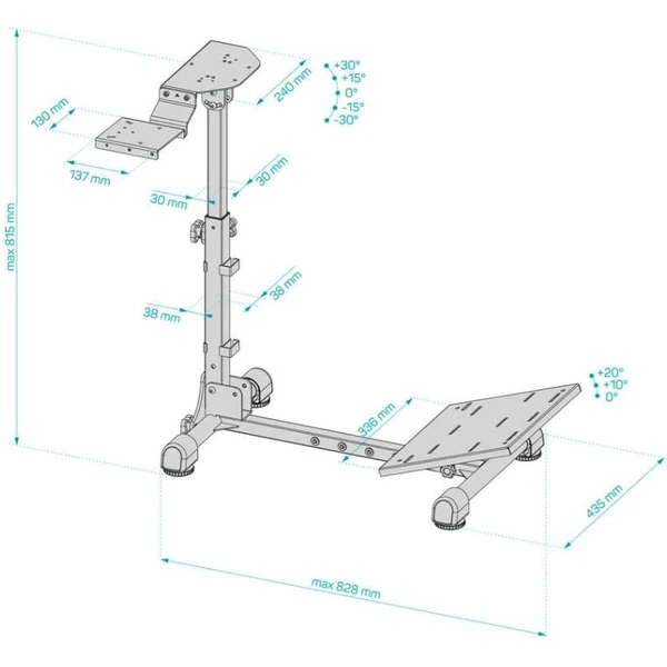 CONNECT IT TitanFrame držák na herní volant, řadící páku a pedály - Kokpity - Obrázek T4OV600301