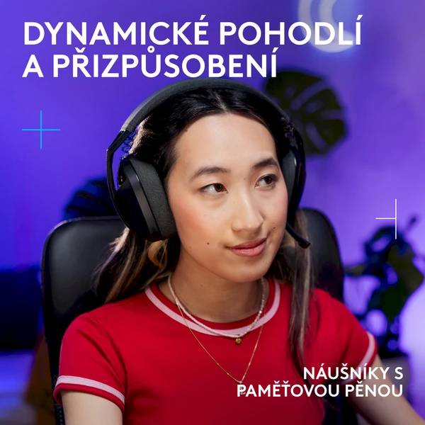 Logitech G321 LIGHTSPEED herní sluchátka černá - Sluchátka - Obrázek T4XH000K01