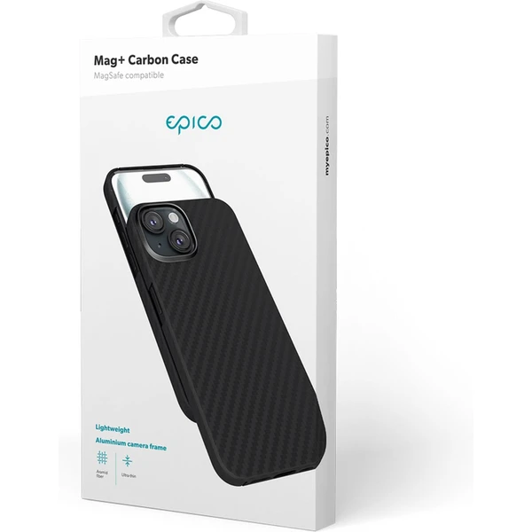 Epico Mag+ Carbon Case pro iPhone 15 Plus černý - Pouzdra - Obrázek T5Q3000J01