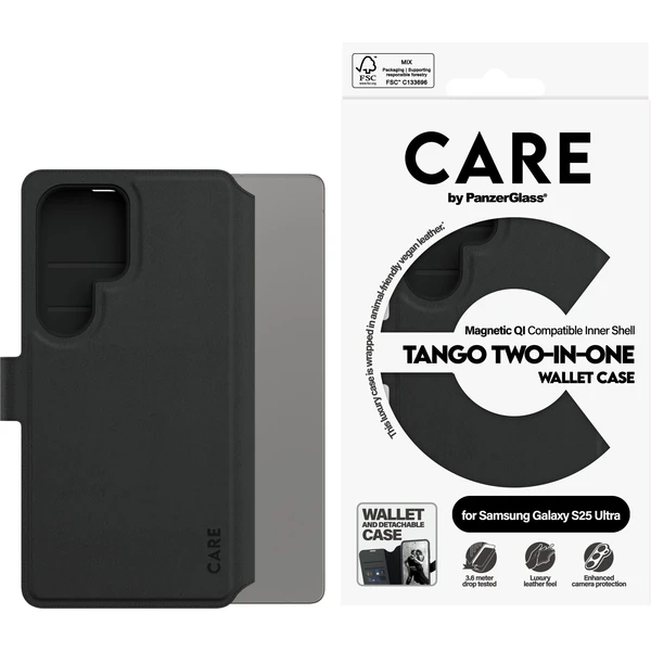 PanzerGlass® CARE pouzdro Samsung Galaxy S25 Ultra Tango 2v1 Wallet QI - Pouzdra - Obrázek T6FC000J01