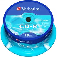 VERBATIM CD-R(25 ks)Spindle/Extra Protection/DL/52x/700MB - Optické disky