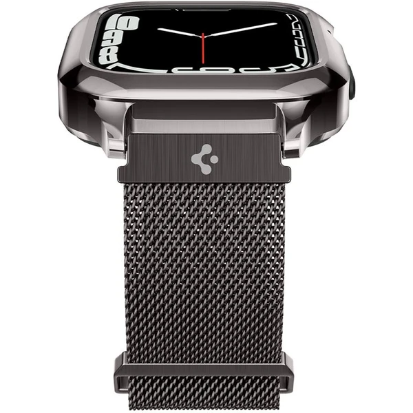 Spigen Metal Fit Pro řemínek s pouzdrem Apple Watch 9/8/7 (45mm) grafitový - Řemínky - Obrázek T7D5000L01