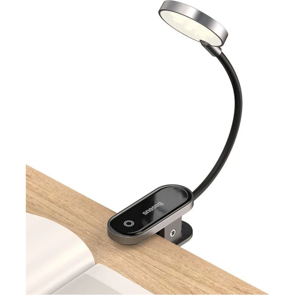 Baseus Mini LED lampička s klipem šedá - Lampičky - Obrázek TA3P600301