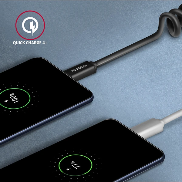 AXAGON BUCM-CM10TB TWISTER USB-C/USB-C napájecí kabel 60W 0,6m černý - Kabely a redukce - Obrázek TBD0700301