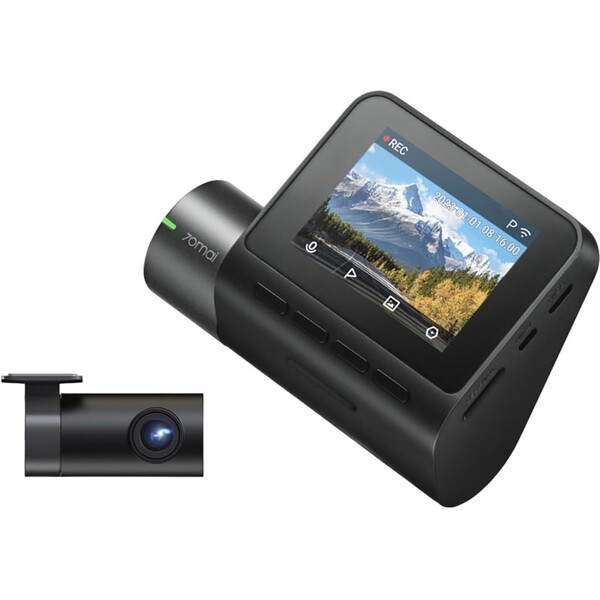 70mai Dash Cam A200 sada se zadní kamerou Černá