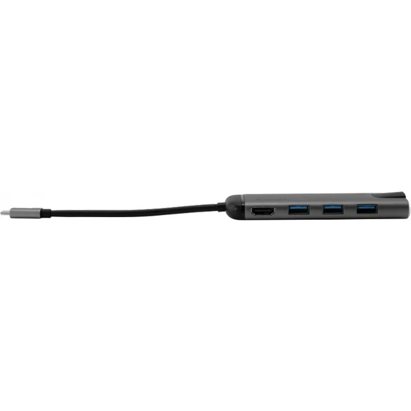 Verbatim USB-C Multiport HUB, 3x USB 3.0, 1x USB-C, HDMI, LAN, SD, microSD dokovací stanice šedá - Dokovací stanice - Obrázek TBOR000301