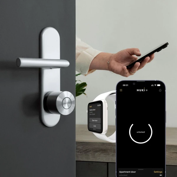 NUKI Smart Lock Ultra chytrý zámek s podporou Matter stříbrný - Chytré zámky - Obrázek TBUC000K01