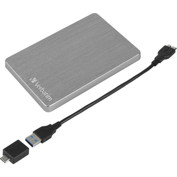 VERBATIM Store 'n' Go HDD 1TB USB 3.2/USB-C Gen 1 ALU Slim šedý - Pevné disky - Obrázek TCL8700301