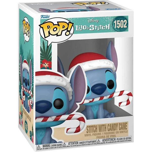 Funko POP! #1502 Disney: Lilo & Stitch - Holiday Stitch w/ Candy Cane - Funko POP! - Obrázek TEMA000K01