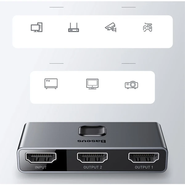 Baseus Matrix HDMI Splitter vesmírně šedý - Ostatní - Obrázek TF4HF00101