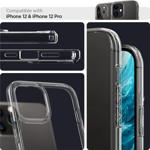 Spigen Ultra Hybrid kryt iPhone 12 / 12 Pro čirý - Pouzdra - Obrázek TGB3200401