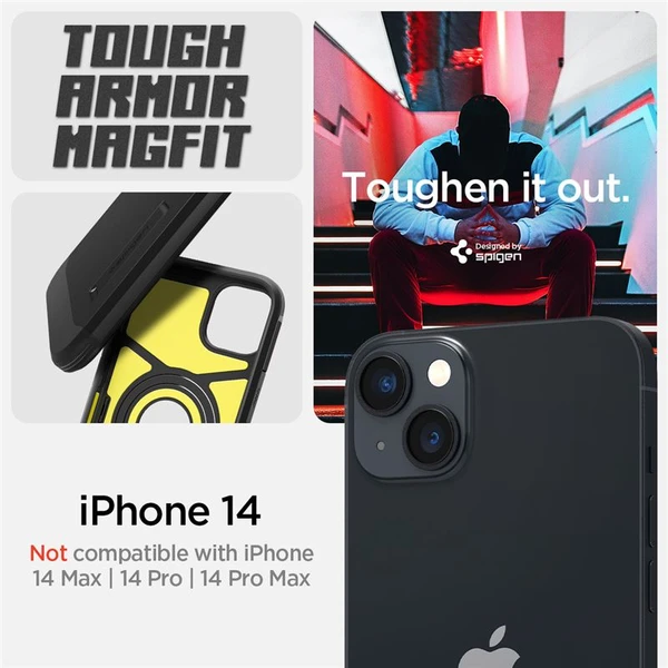 Spigen Tough Armor Mag kryt iPhone 14 černý - Pouzdra - Obrázek TI2H300401