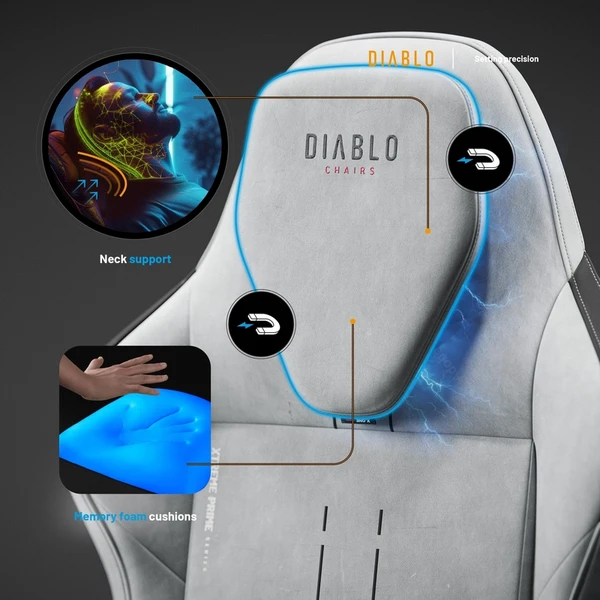 Diablo X.One Prime Normal Size herní židle stříbrno-šedá - Židle - Obrázek TICG000K01