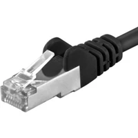 PremiumCord RJ45/RJ45 Cat5e UTP patch kabel 5m černý - Kabely a redukce