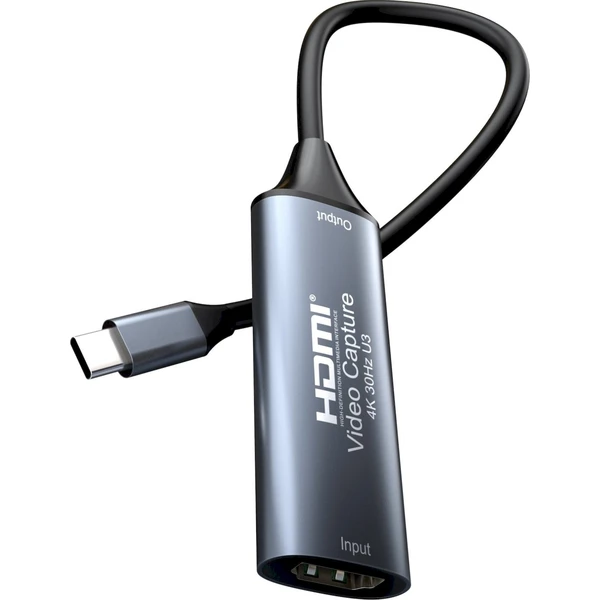 PremiumCord HDMI capture/grabber USB-C šedý - Záznamová zařízení - Obrázek TL8L000K01