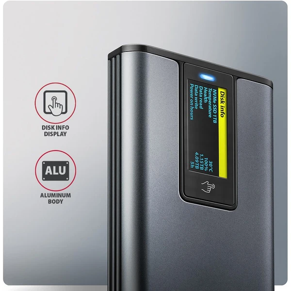 AXAGON EEM2-SD2 USB-C externí box - Externí boxy - Obrázek TL9M000K01