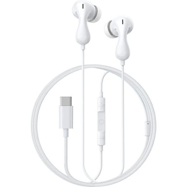 Baseus Encok CZ20 USB-C sluchátka s mikrofonem bílá - Sluchátka - Obrázek TLUL000K01