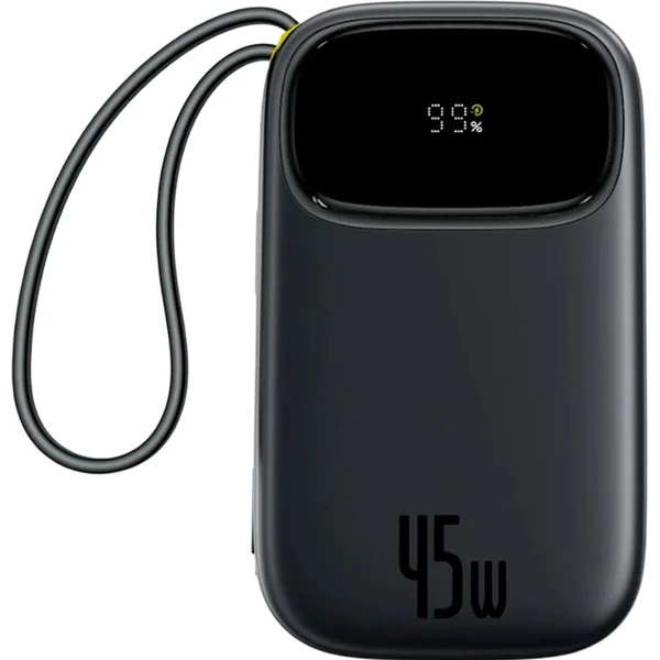 Baseus EnerFill FC31 Qpow 3 20000mAh powerbanka, 45W, s kabelem USB-C a Lightning černá - Powerbanky - Obrázek TMBQ000K01