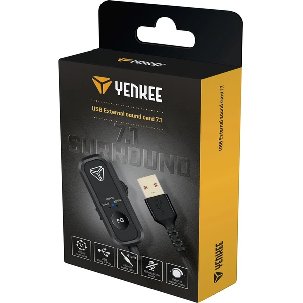 YENKEE YUA 100 Externí zvuková karta 7.1 - Zvukové karty - Obrázek TOEB300401