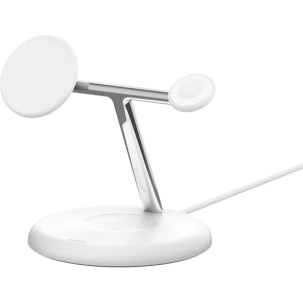 Belkin BOOST CHARGE™ PRO 15W MagSafe 3v1 (Qi2) nabíjecí stanice bílá - Nabíječky - Obrázek TOW9000J01