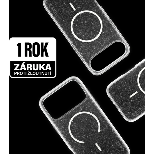 PanzerGlass® CARE Star Lit kryt s MagSafe Apple iPhone 17 Pro Max třpytivý/bílý - Pouzdra - Obrázek TPDH000K01