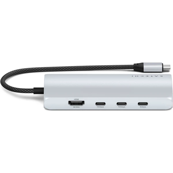 Satechi USB-C víceportový adaptér 8K s Ethernet V3 stříbrný - USB huby - Obrázek TPX5000O01