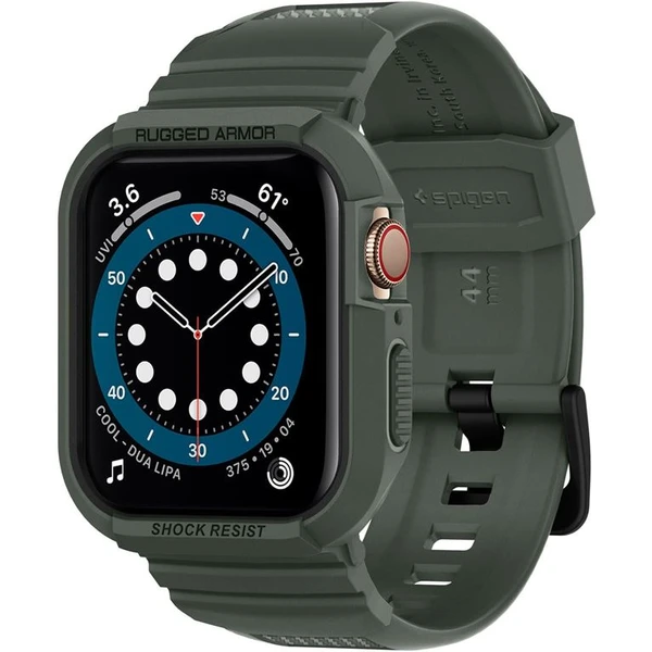 Spigen Rugged Armor Pro řemínek s pouzdrem Apple Watch 44/45mm zelený - Řemínky - Obrázek TSPJF00101