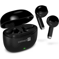 CONNECT IT True Wireless SonicBass sluchátka do uší s mikrofonem černá - Sluchátka