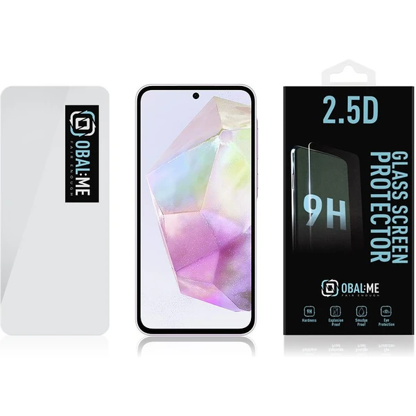 OBAL:ME 2.5D Tvrzené Sklo pro Samsung Galaxy A35 5G čiré - Ochranné folie a skla - Obrázek TSX3000P01