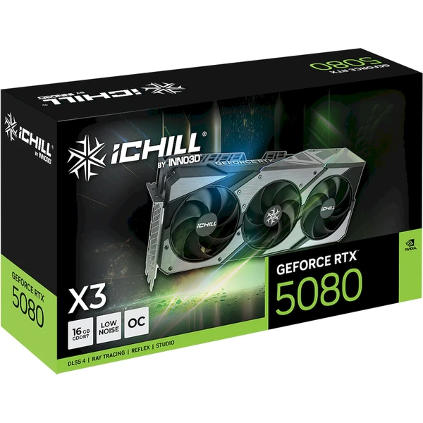 INNO3D NVIDIA GeForce RTX 5080 iChill X3 V2 16GB GDDR7 - Grafické karty - Obrázek TUNH000K01