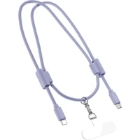 Epico šňůrka na telefon s USB-C na USB-C kabelem fialová - Popruhy a crossbody