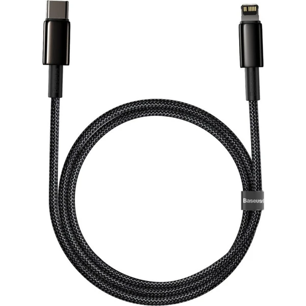 Baseus Tungsten Gold USB-C/Lightning napájecí kabel 20W 2m černý - Kabely a redukce - Obrázek TVKGF00101