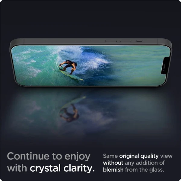 Spigen Glas tR EZ Fit tvrzené sklo iPhone 12 / 12 Pro 2 ks čiré - Ochranné folie a skla - Obrázek TX93200401