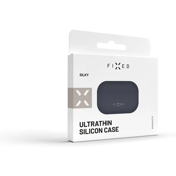 FIXED Silky silikonové pouzdro pro Apple AirPods Pro/Pro 2 modré - Pouzdra - Obrázek TXS1000601