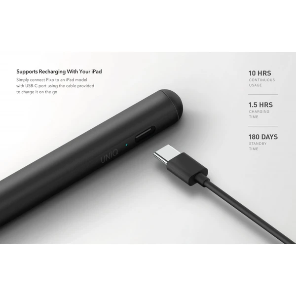 UNIQ PIXO magnetický stylus pro iPad černý - Stylusy - Obrázek TYSV000501