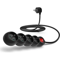 CONNECT IT prodlužovací kabel 230 V 4 zásuvky s vypínačem 3m černý - Zásuvky